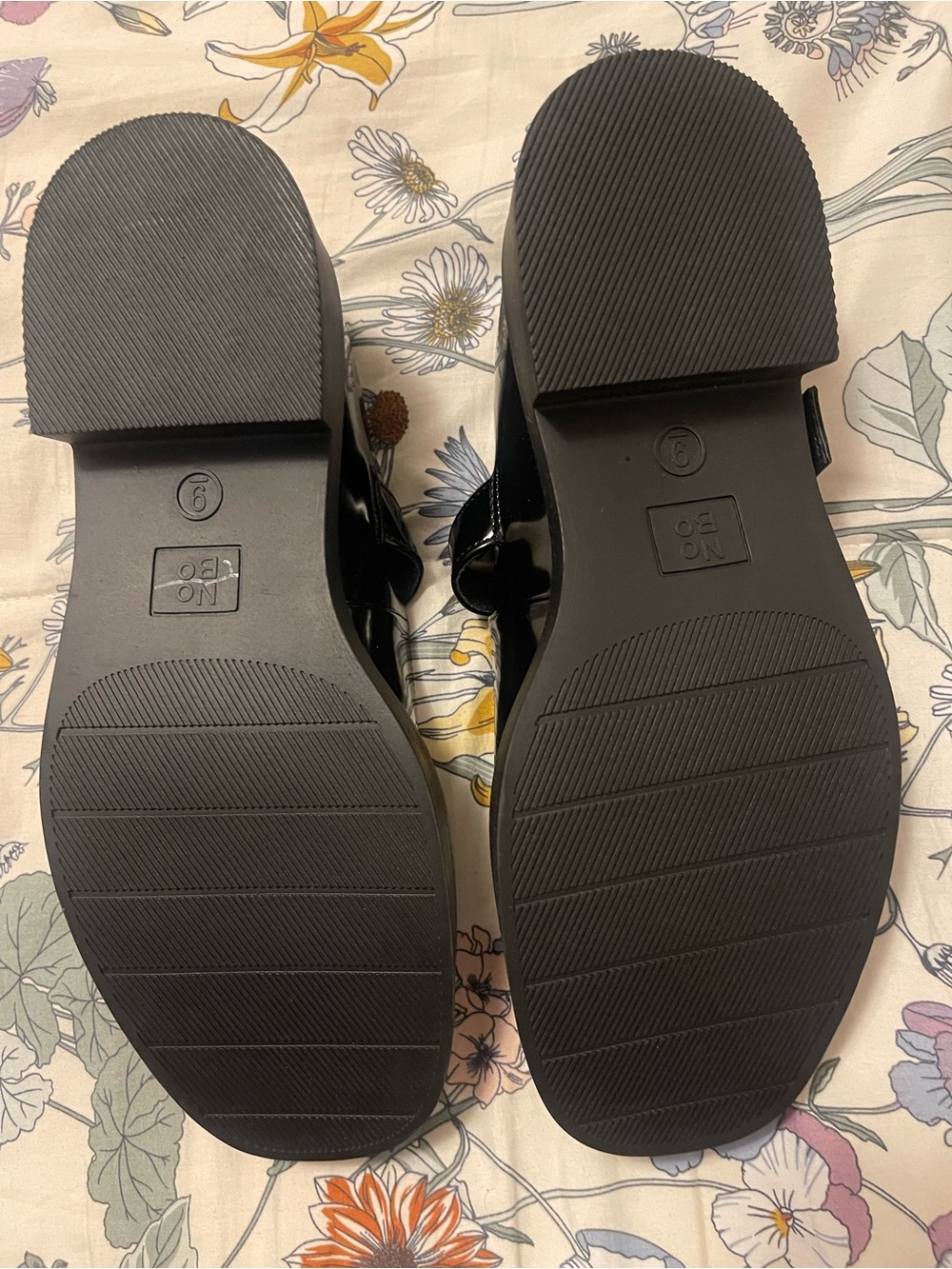 No Boundaries Black Patent Mary Jane Flats with Strap - Picture 3 of 3